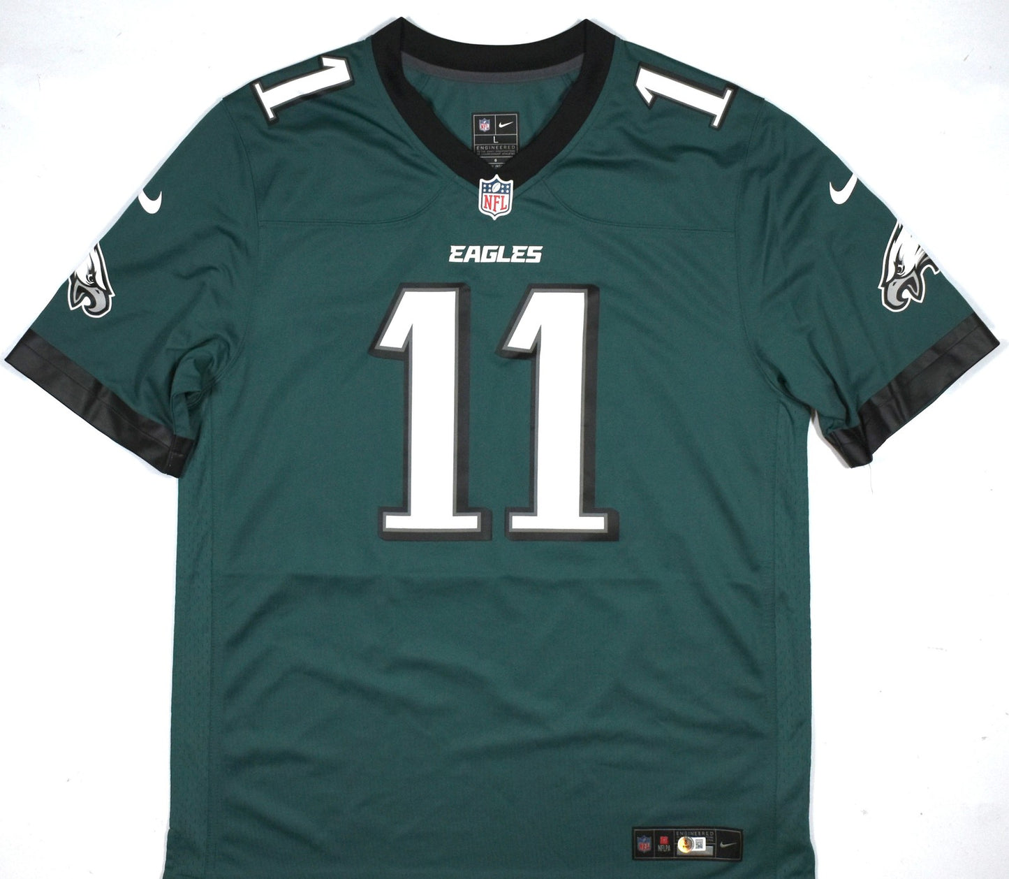 A.J. Brown Signed Philadelphia Eagles Nike Midnight Green Jersey