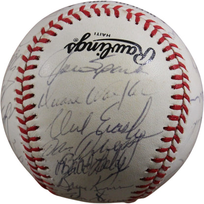 Cincinnati Reds 1984 Team Signed Baseball (27 Sigs) - Perez, Parker