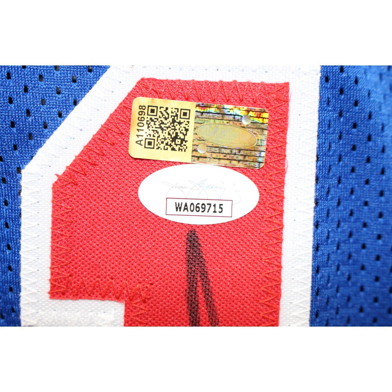 Dennis Rodman Signed Detroit Pistons Style Basketball Jersey (JSA)