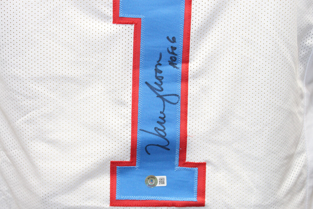 Warren Moon Autographed Pro Style White Jersey
