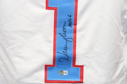 Warren Moon Autographed Pro Style White Jersey