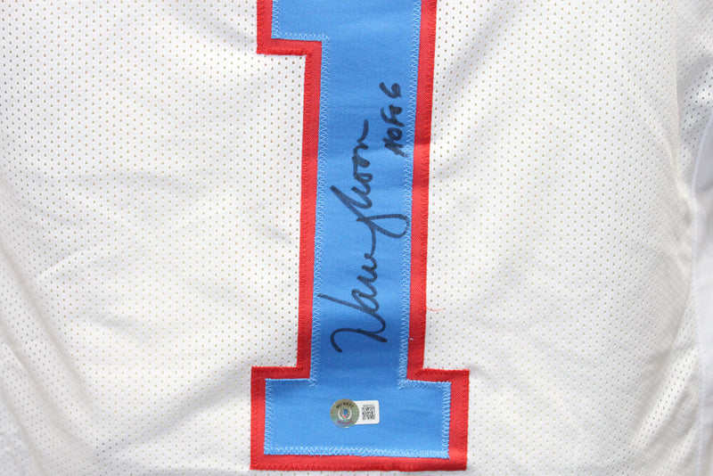 Warren Moon Autographed Pro Style White Jersey