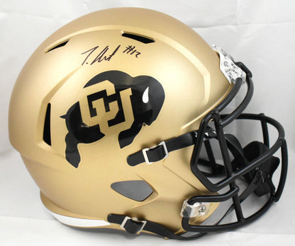 Travis Hunter Signed Colorado Buffaloes Full Size Speed Helmet