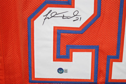 Fred Taylor Autographed Florida Gators Style Orange Custom Jersey