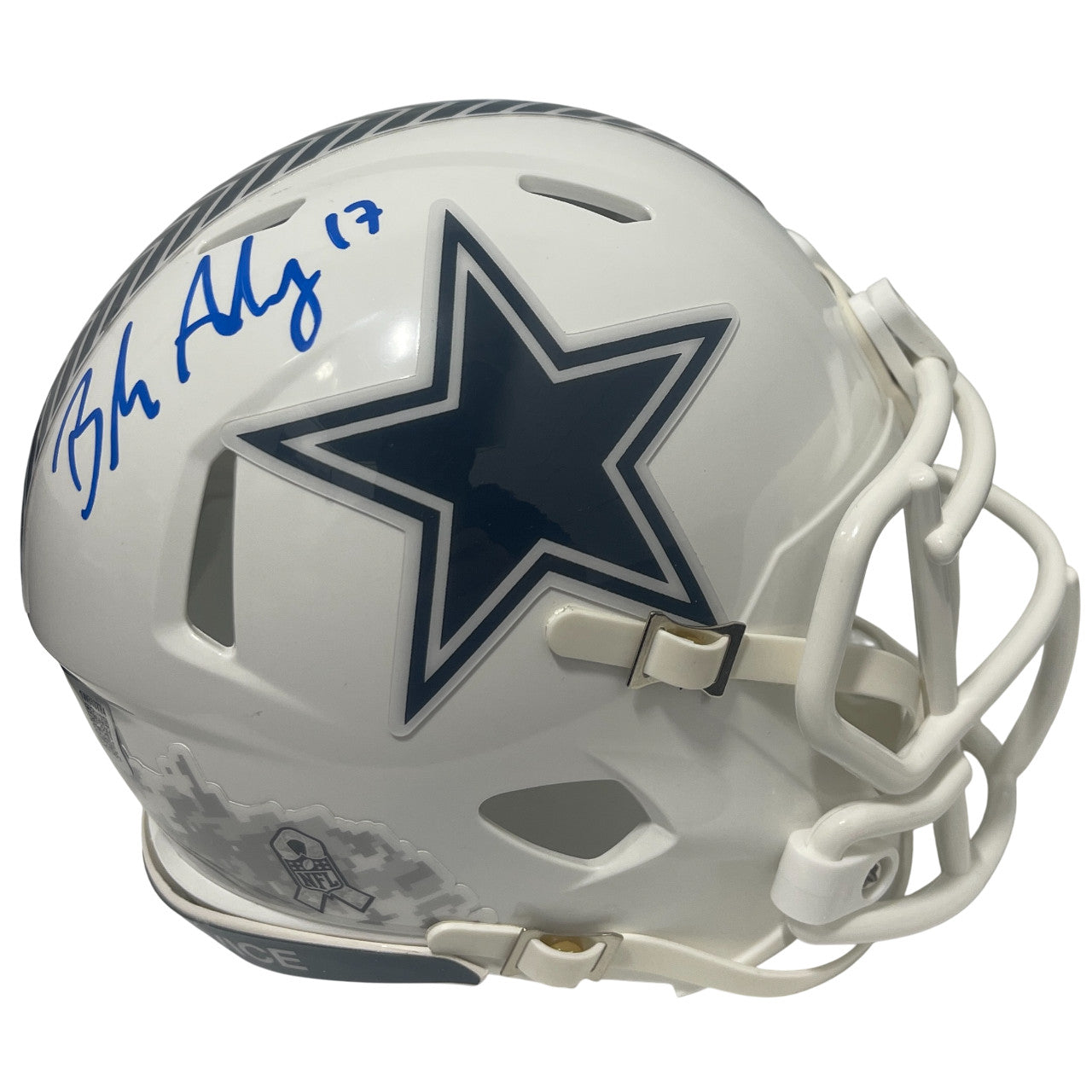 Brandon Aubrey Signed Dallas Cowboys 2024 Salute to Service Mini Helmet
