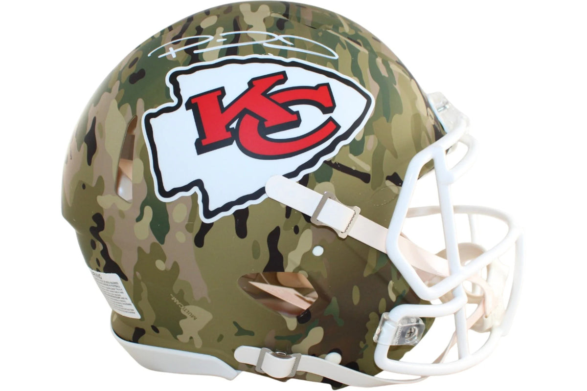 Patrick Mahomes Signed Kansas City Chiefs Full Size Camo Helmet