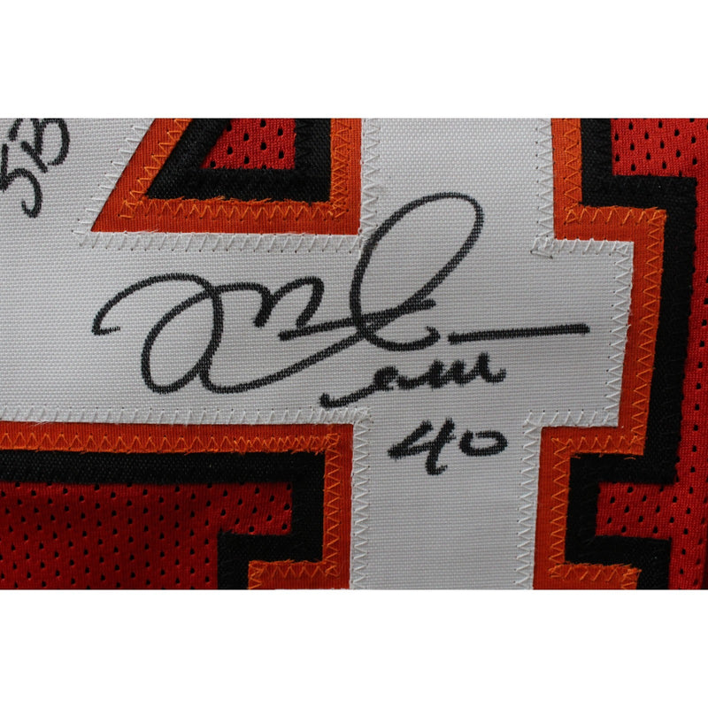 Mike Alstott Autographed Red Custom Jersey (SB XXXVII Champs)
