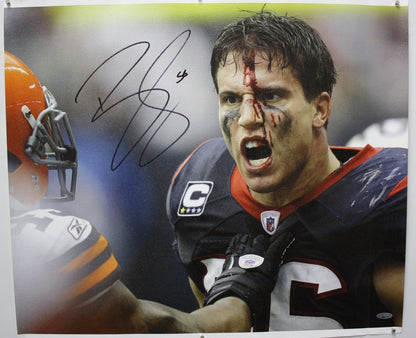 Brian Cushing Autographed Houston Texans 20x24 Bloody Face Canvas