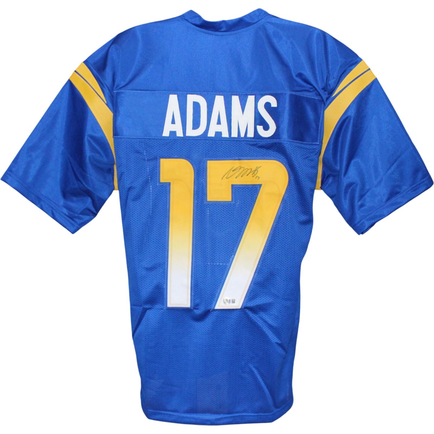 Davante Adams Autographed Pro Style Blue Jersey (Beckett Witnessed)