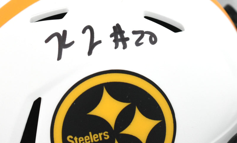 Kaleb Johnson Signed Pittsburgh Steelers Lunar Speed Mini Helmet