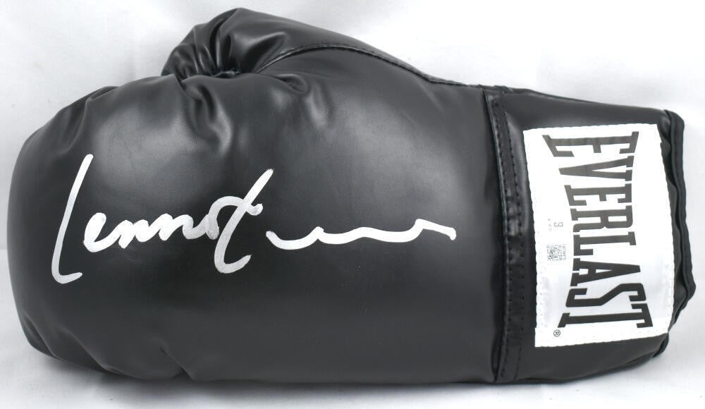 Lennox Lewis Autographed Black Everlast Boxing Glove