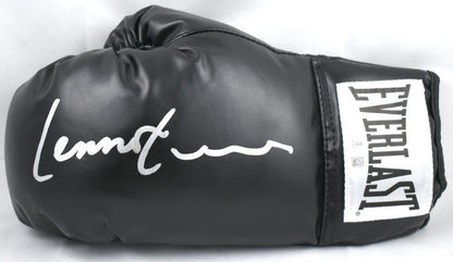 Lennox Lewis Autographed Black Everlast Boxing Glove