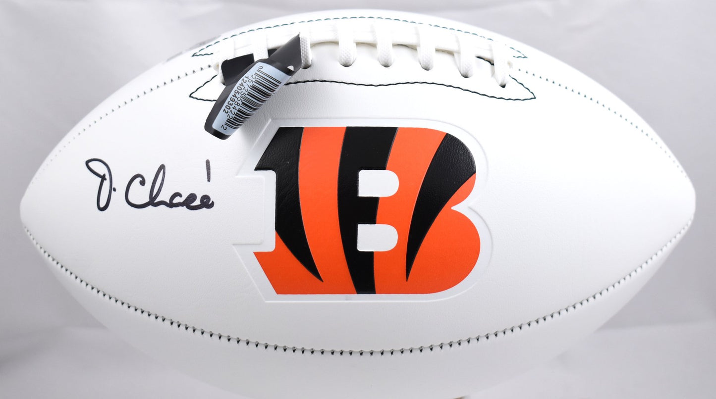 Ja'Marr Chase Autographed Cincinnati Bengals Logo Football