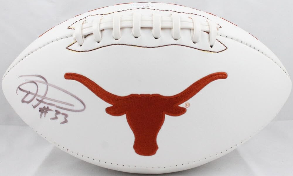 D'Onta Foreman Signed Texas Longhorns Logo Football