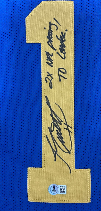 Jim Everett Signed Los Angeles Rams Custom Jersey (2x Passing TD Leader)