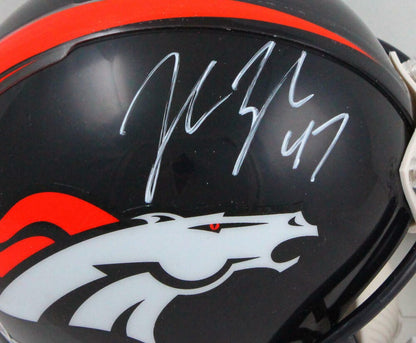 John Lynch Autographed Denver Broncos White Mini Helmet