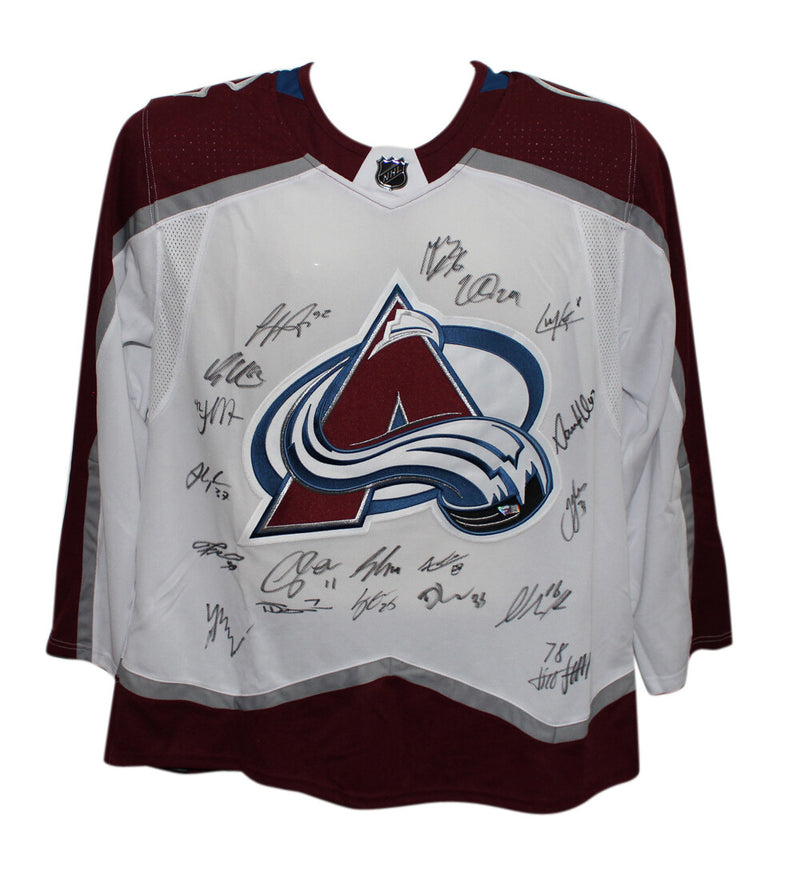 Colorado Avalanche Team Signed Adidas Authentic White Jersey (18+ Sigs)