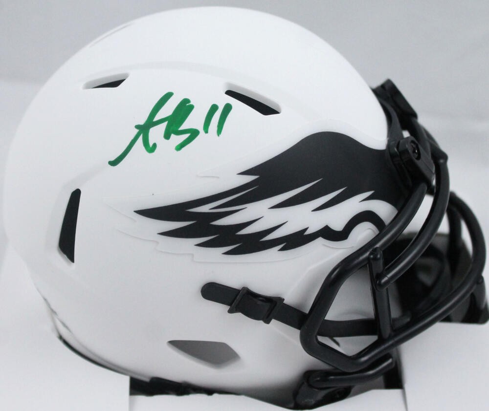 A.J. Brown Signed Philadelphia Eagles Lunar Speed Mini Helmet
