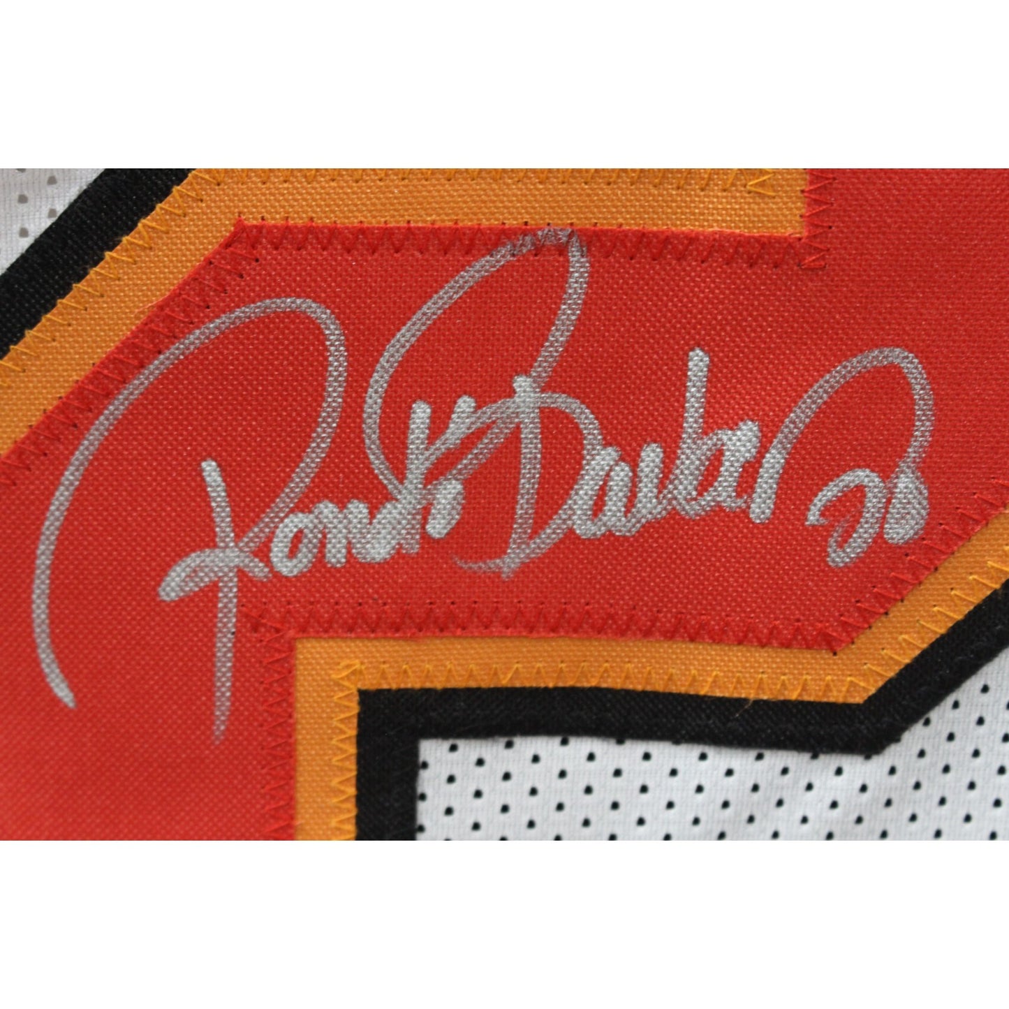 Ronde Barber Autographed White Pro Style Jersey (BAS Witness)
