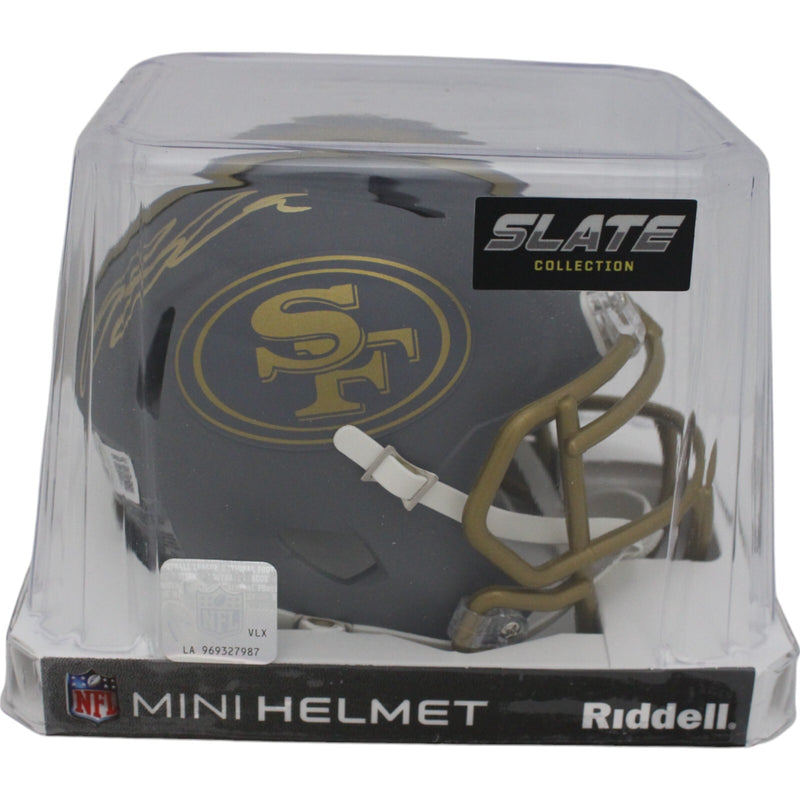 Ricky Pearsall San Francisco 49ers Autographed Slate Mini Helmet