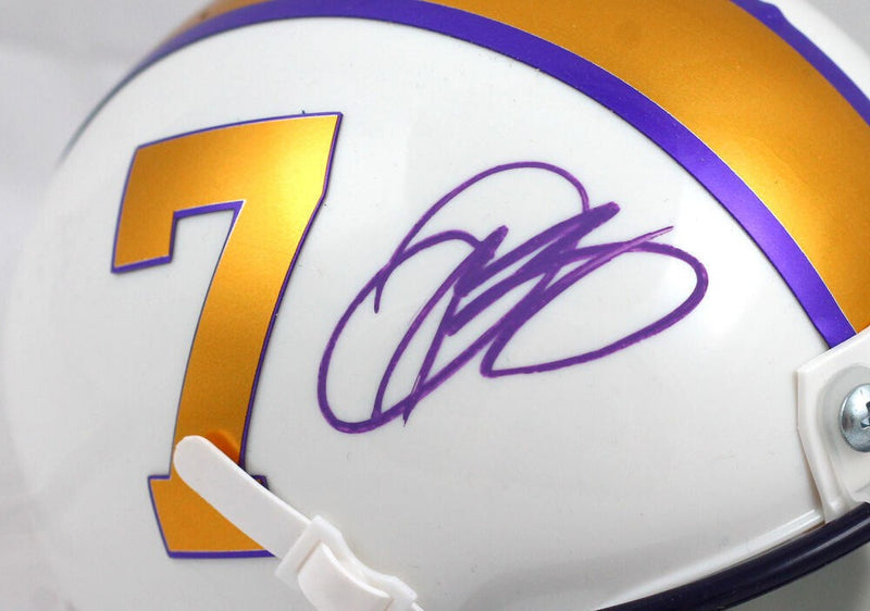 Odell Beckham Jr. Signed LSU Tigers White Mini Helmet - Beckett