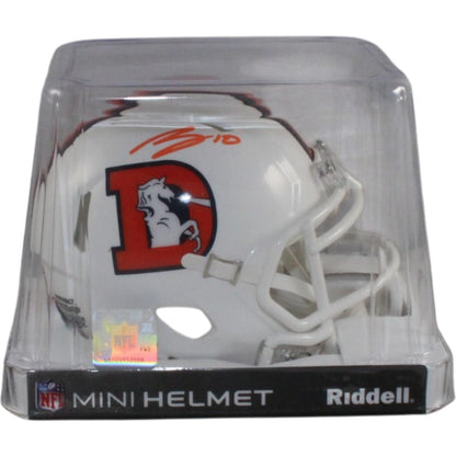 Bo Nix Autographed Denver Broncos 2023 Alternate Mini Helmet