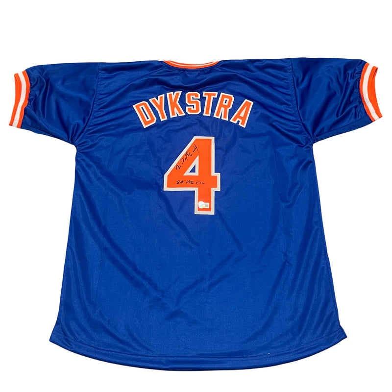 Lenny Dykstra Signed New York Mets Custom Jersey (86 WSC) - Beckett