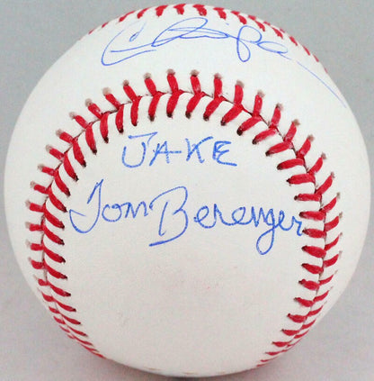 Charlie Sheen, Corbin Bernsen & Tom Berenger Signed Rawlings OML Baseball