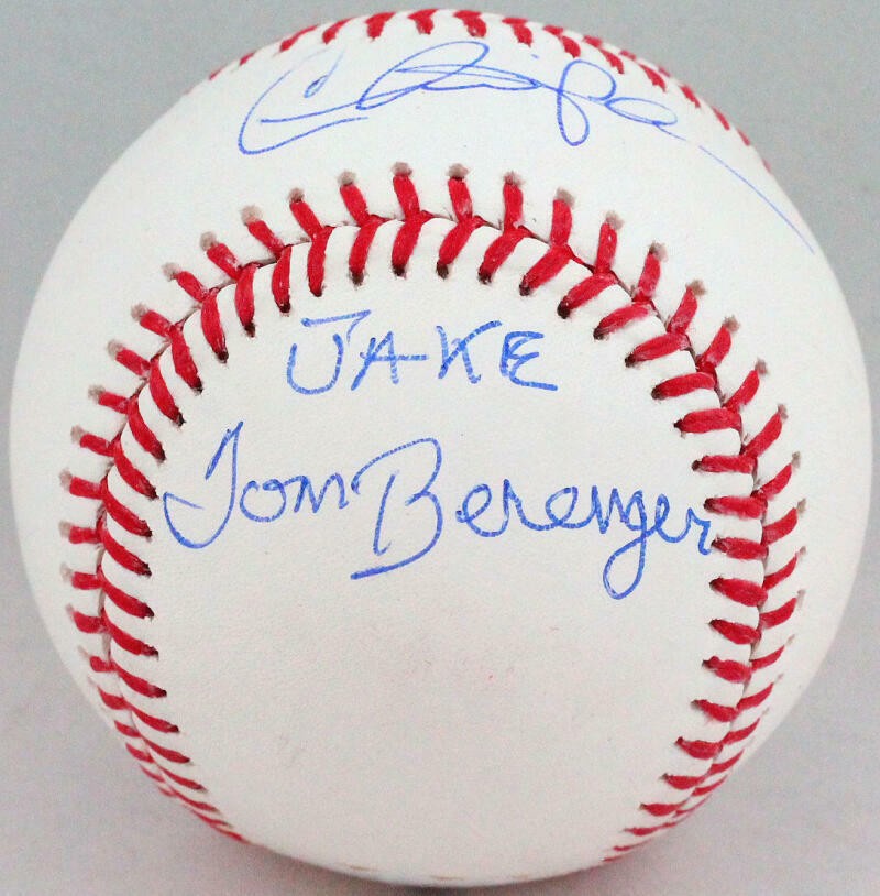 Charlie Sheen, Corbin Bernsen & Tom Berenger Signed Rawlings OML Baseball