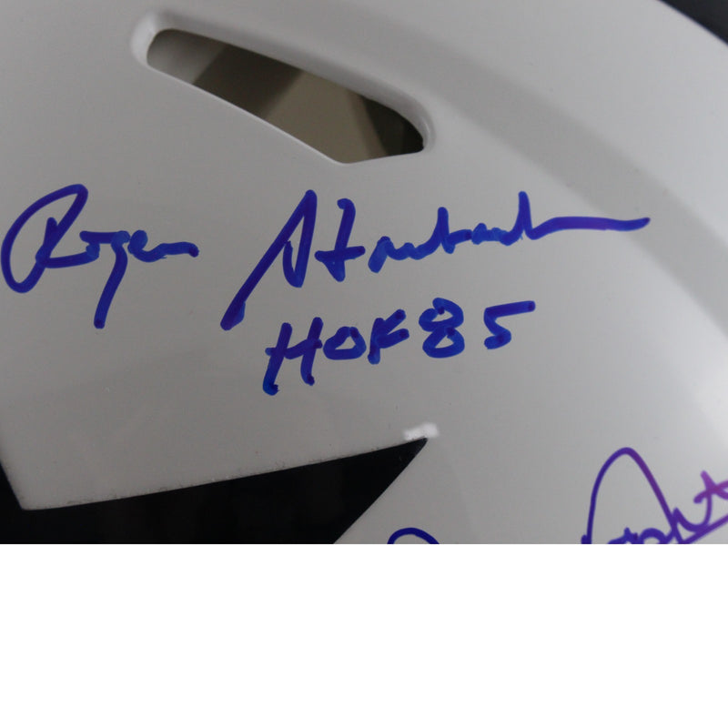 Roger Staubach, Tony Dorsett & Drew Pearson Signed Cowboys Authentic TB Helmet