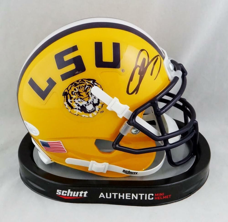 Odell Beckham Signed LSU Tigers Yellow Schutt Mini Helmet