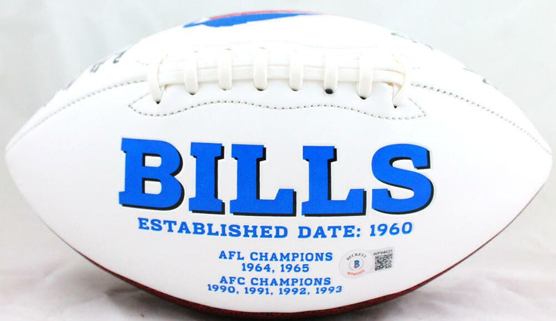 AJ Epenesa Signed Buffalo Bills Logo Football - Bills Mafia Inscription