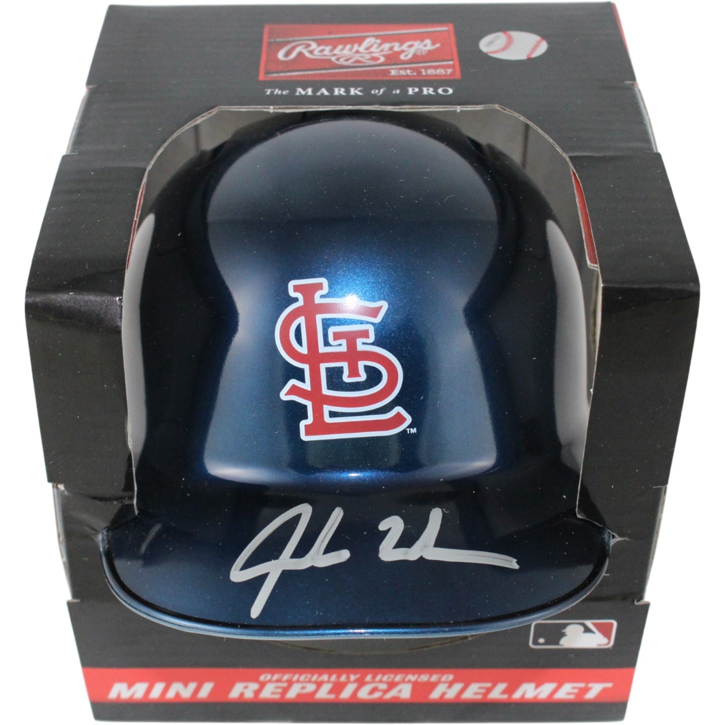 Jordan Walker St Louis Cardinals Autographed Chrome Mini Batting Helmet