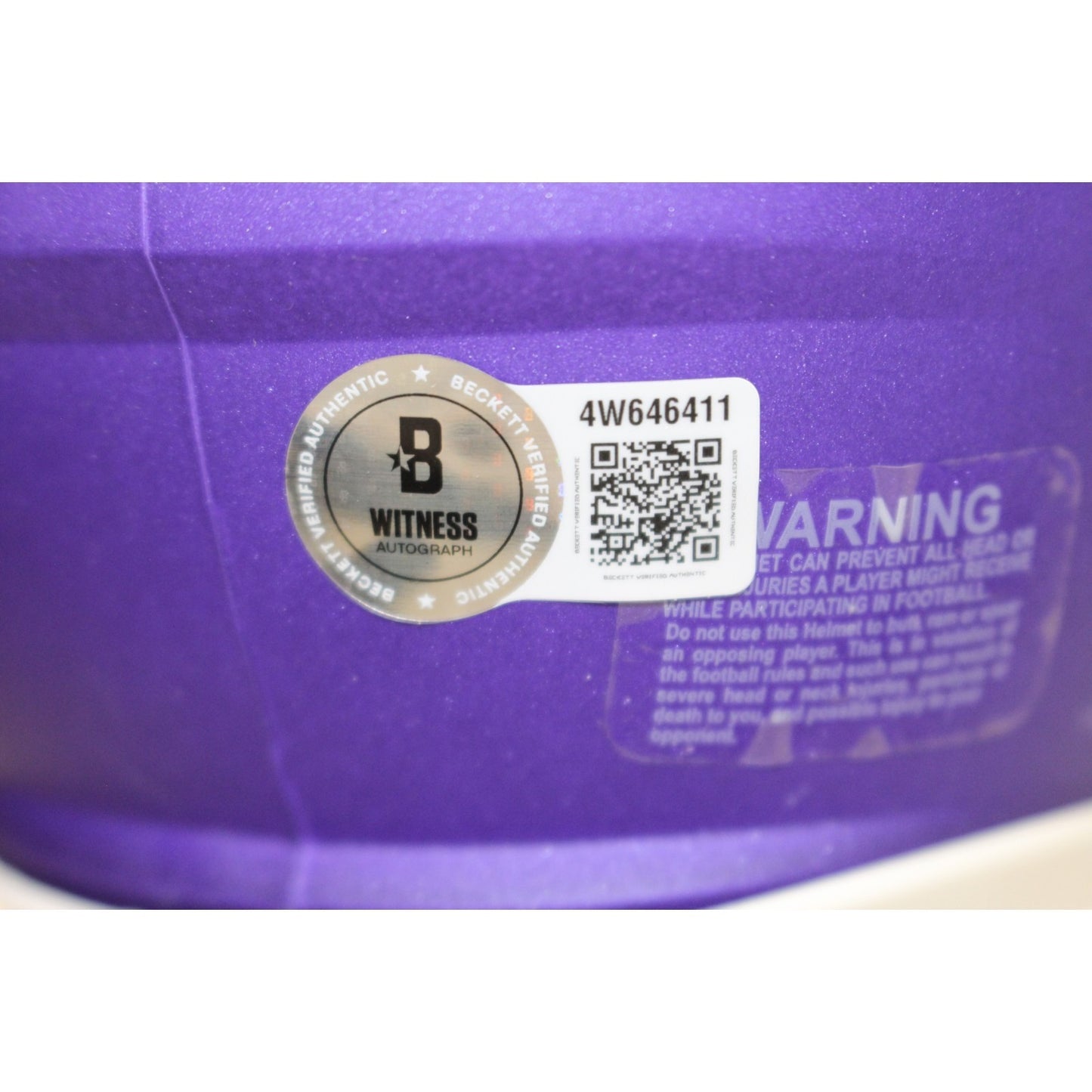 Justin Jefferson Minnesota Vikings Autographed Mini Helmet Beckett Witness