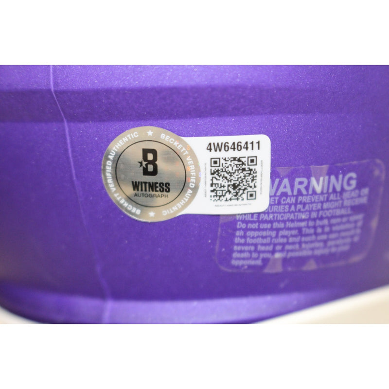 Justin Jefferson Minnesota Vikings Autographed Mini Helmet Beckett Witness