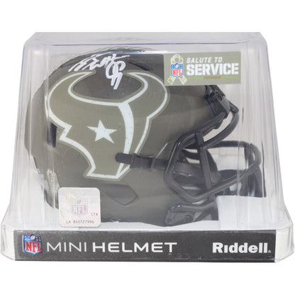 JJ Watt Signed Houston Texans 2022 Salute to Service Mini Helmet