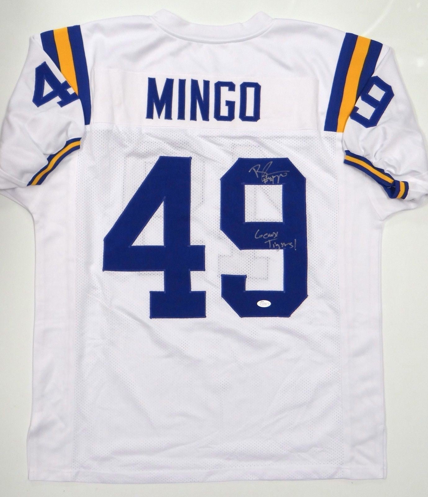 Barkevious Mingo Signed LSU Geaux Tigers Style White Jersey