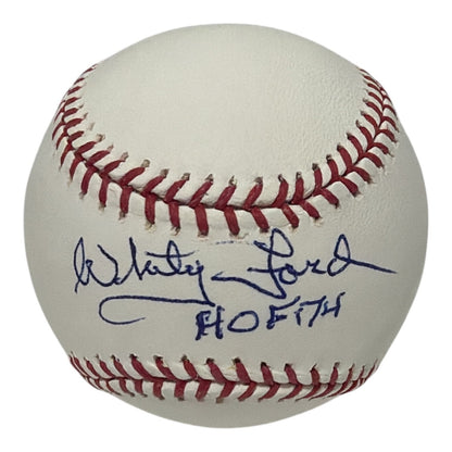 Whitey Ford Signed New York Yankees Official MLB Baseball (HOF 74)