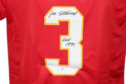 Jan Stenerud Signed Kansas City Chiefs Red Custom Jersey HOF BAS