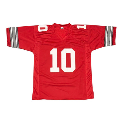 Troy Smith Autographed Ohio State Buckeyes Custom Jersey - 2006 Heisman
