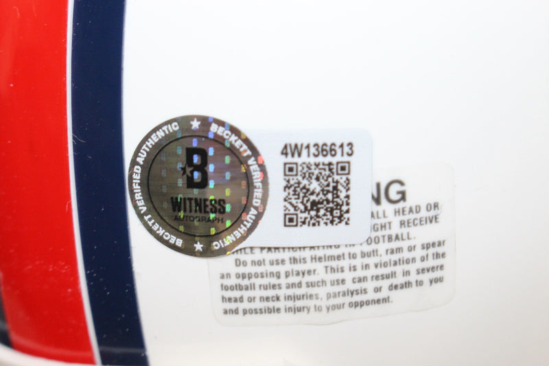 Joe Delamielleure Signed Buffalo Bills Throwback VSR4 Mini Helmet