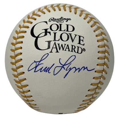 Fred Lynn Signed Boston Red Sox Gold Glove Baseball (JSA COA)