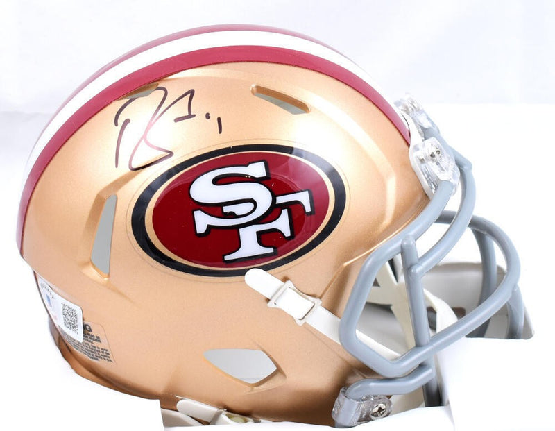 Brandon Aiyuk Signed San Francisco 49ers Mini Helmet - Black