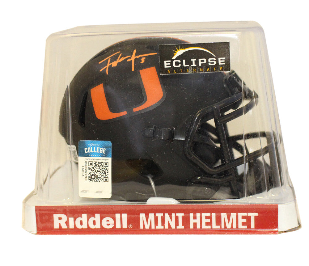 Frank Gore Autographed Miami Hurricanes Eclipse Speed Mini Helmet