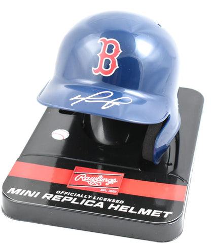 David Ortiz Signed Boston Red Sox White Mini Helmet