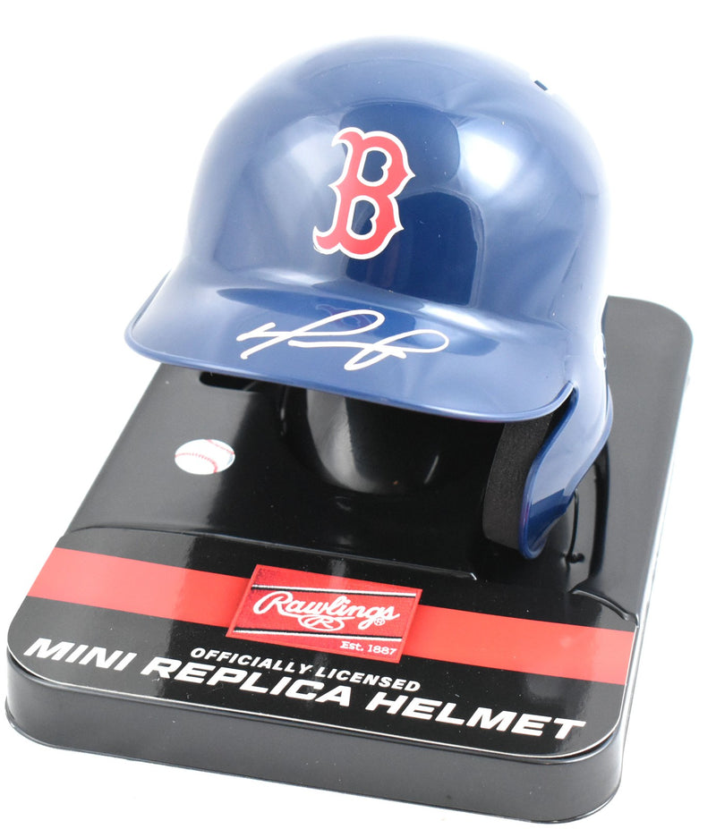 David Ortiz Signed Boston Red Sox White Mini Helmet