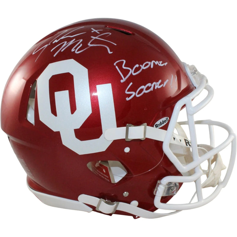 John Mateer Signed Oklahoma Sooners Proline Speed Helmet