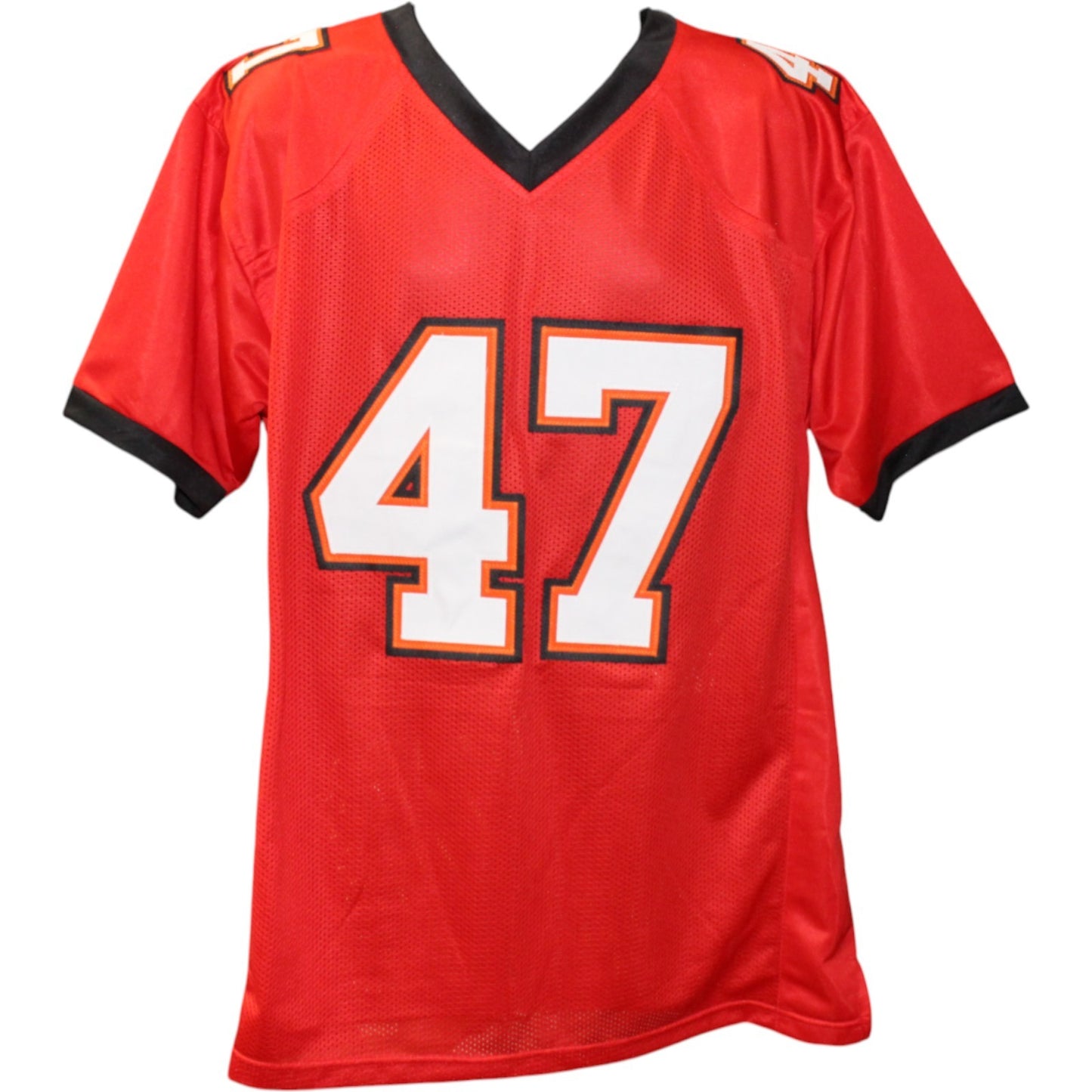 John Lynch Autographed Pro Style Red Football Jersey (BAS COA)