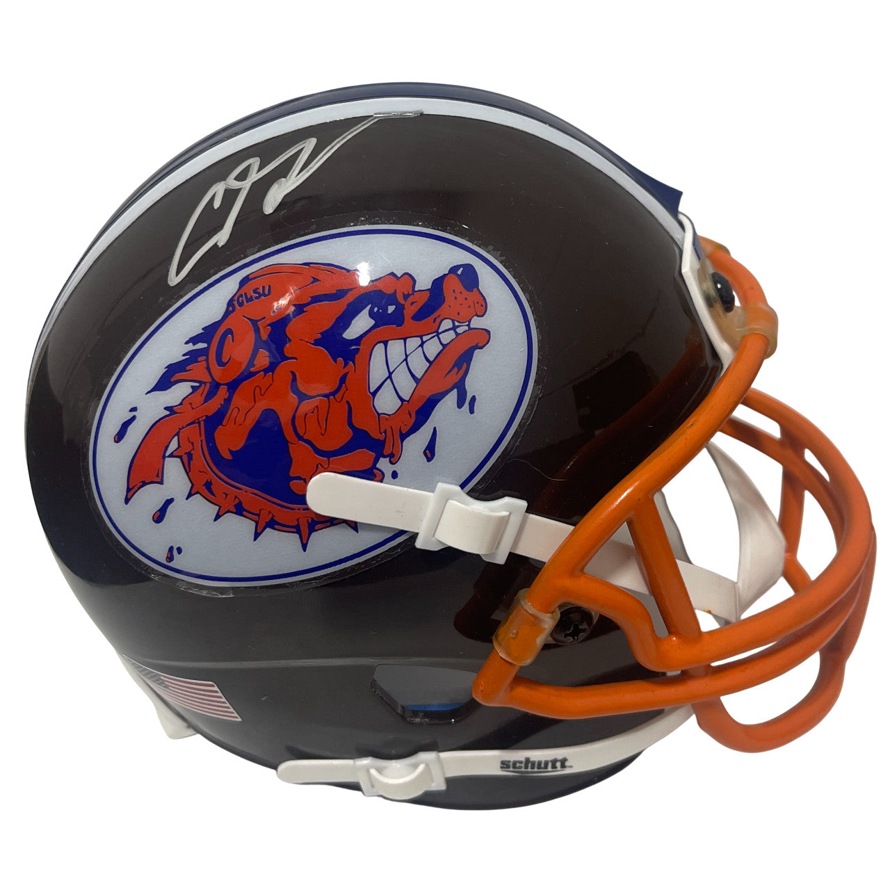 Adam Sandler Signed Waterboy Mud Dogs Mini Helmet