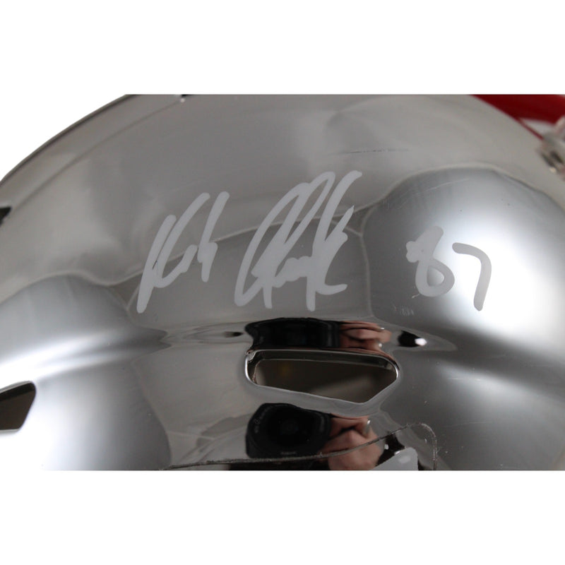 Rob Gronkowski New England Patriots Chrome Mini Helmet Autographed